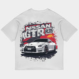 ZocoFits Nissan White Oversized Tee