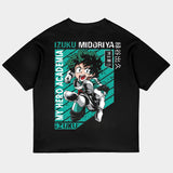 ZocoFits Izuku Black Oversized Tee