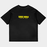 ZocoFits Savage World Black Oversized Tee