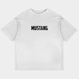 ZocoFits Mustang Bold White Oversized Tee