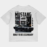 ZocoFits Mustang Bold White Oversized Tee