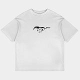 ZocoFits Mustang White Oversized Tee