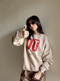 HAZELREEBA Beige Sweat Shirt