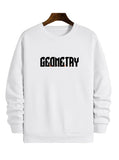 ZocoFits Unisex Geometry White Sweat Shirt