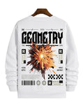 ZocoFits Unisex Geometry White Sweat Shirt