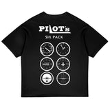 ZocoFits Pilots Black Oversized Tee